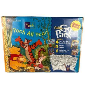 New Vintage Golden Book Winnie the Pooh All Year Activity Set Coloring Calendar